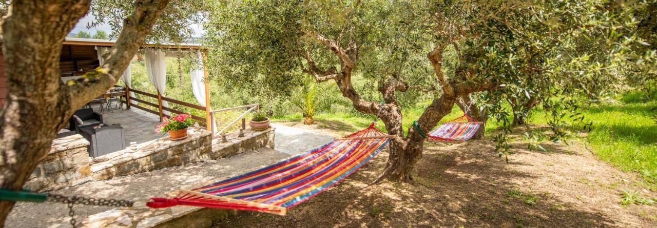 Hakuna Matata Holidays Wooden Lodge With Airco & Pool In Greek Olive Grove ميثوني المظهر الخارجي الصورة